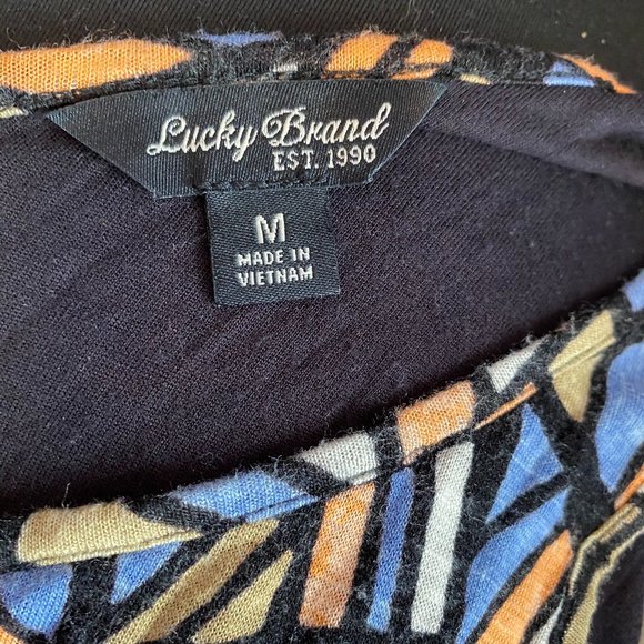 Lucky Brand Allover printed geometric print dress - Picture 5 of 8